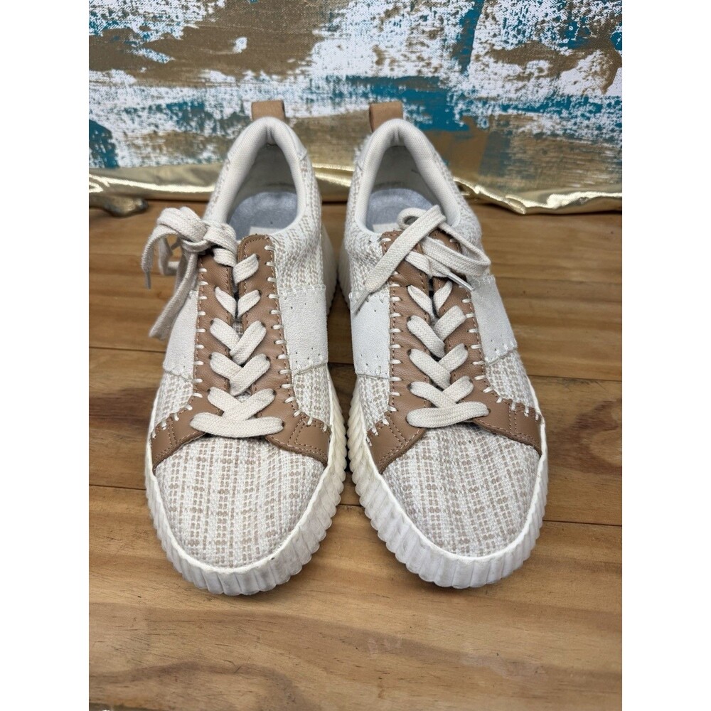 Dolce Vita Dolen Woven Women's Off- White Sneaker Shoes Size 8.5